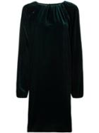Rochas Velvet Effect Dress, Women's, Size: 42, Green, Silk/viscose