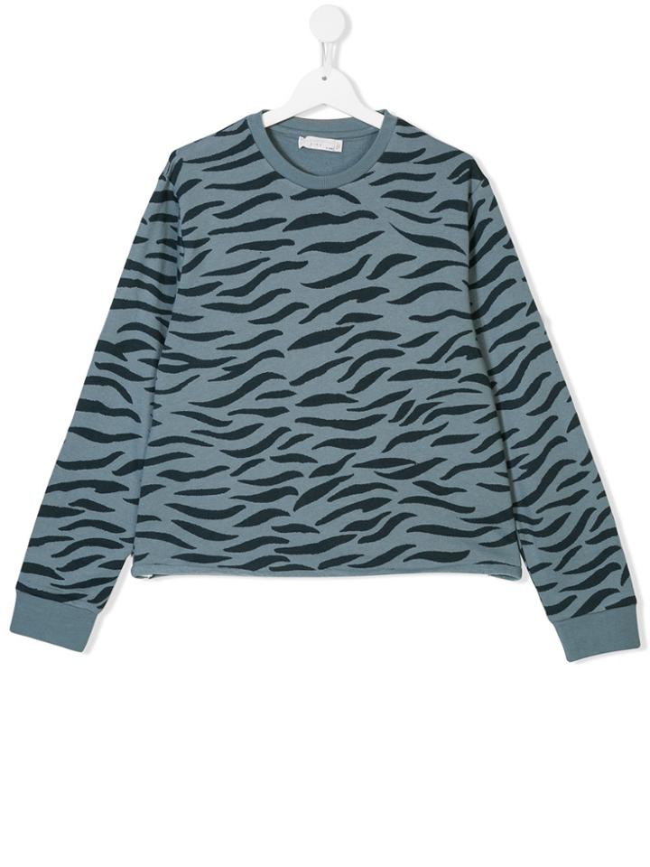 Stella Mccartney Kids Betty Tiger Print Jumper - Blue
