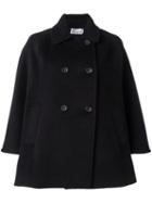 Red Valentino Double Breasted Coat, Size: 40, Black, Polyimide/alpaca/wool/acetate