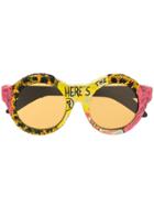 Kuboraum Round Frame Oversized Sunglasses - Yellow