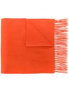 N.peal Woven Cashmere Scarf - Orange