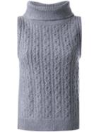 Guild Prime Cable Knit Top, Women's, Size: 36, Grey, Acrylic
