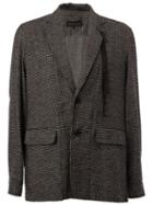 Ann Demeulemeester Grise Strap Detail Blazer, Men's, Size: Large, Black, Cotton