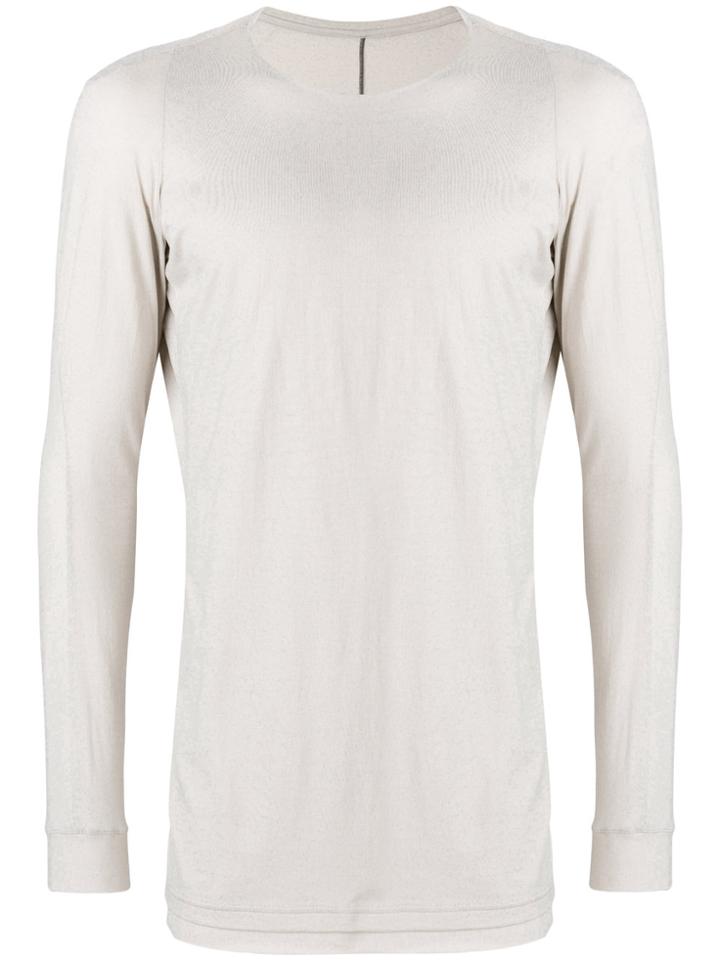 Devoa Layered Long Sleeve T-shirt - Grey