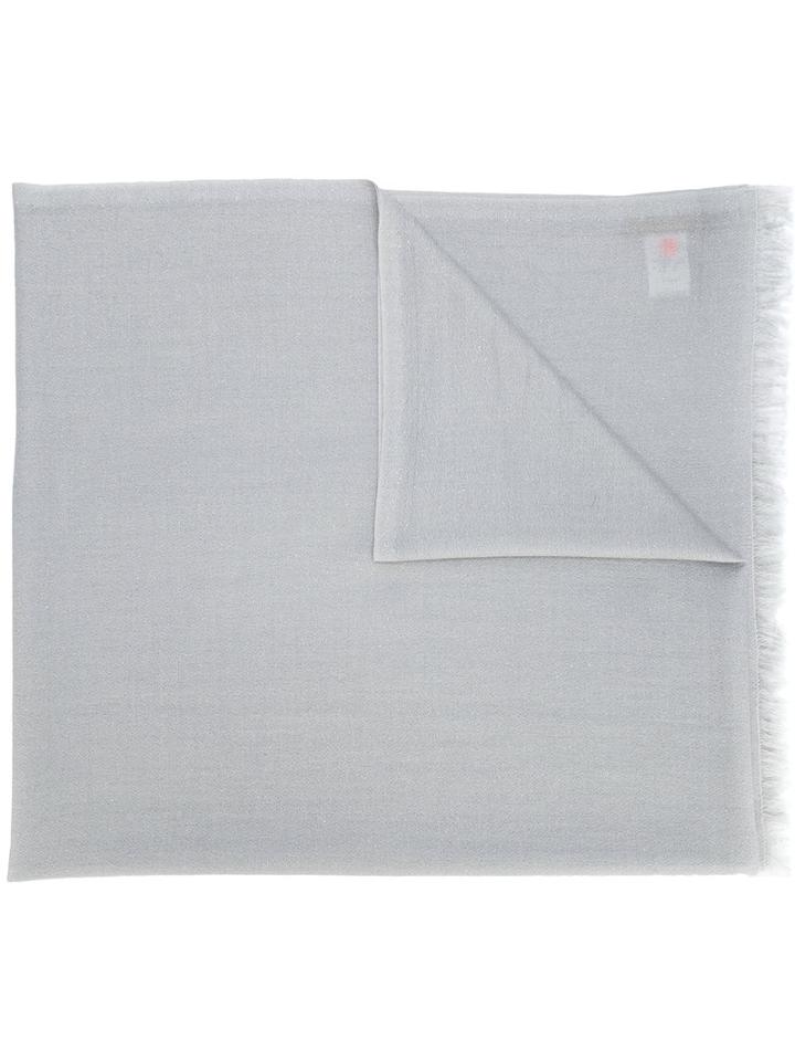 Cruciani Frayed Edge Scarf, Women's, Grey, Silk/lurex/cashmere/polyamide