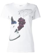 P.a.r.o.s.h. Mixed Print T-shirt, Women's, Size: Large, White, Cotton