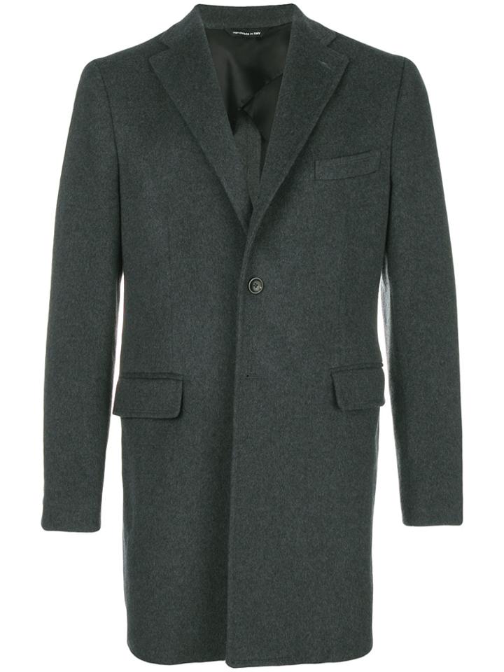 Tonello Short Single-breasted Coat - Grey