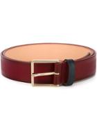 Paul Smith Buckle Belt, Men's, Size: 90, Red, Leather/zamac