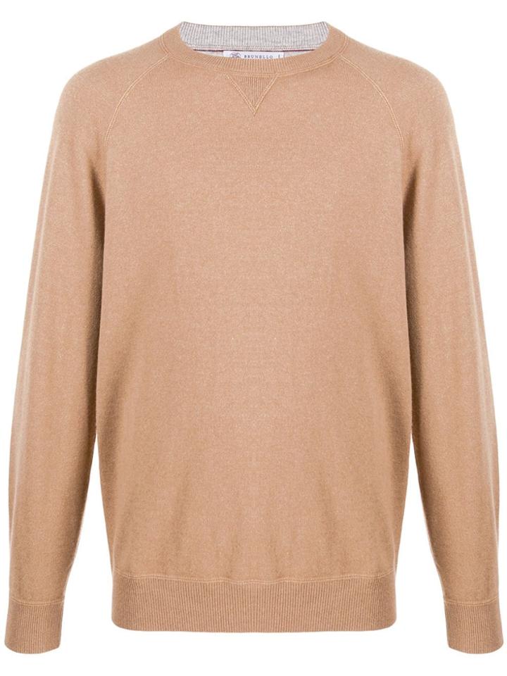 Brunello Cucinelli Relaxed-fit Knitted Jumper - Brown