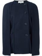 Vanessa Bruno Athé Off-centre Buttons Jacket, Women's, Size: 36, Blue, Cotton/polyamide/wool