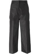 Rochas Dotted Cropped Trousers - Black