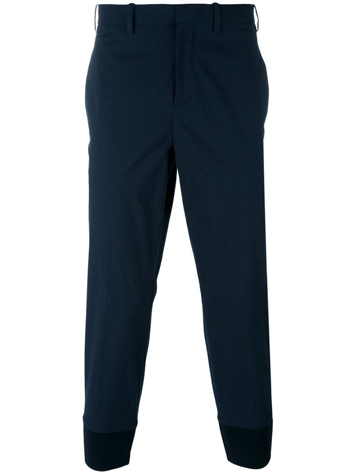 Neil Barrett - Drop-crotch Tailored Trousers - Men - Cotton/spandex/elastane - 50, Blue, Cotton/spandex/elastane