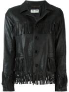Saint Laurent Curtis Jacket, Women's, Size: 38, Black, Lamb Skin/silk