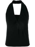 Alaïa Vintage Slim Halterneck Blouse - Black