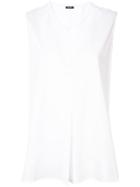 Jil Sander Navy Dot Trim Tank Top - White