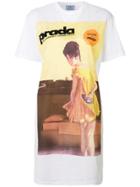 Prada Pin Up Print Beaded T-shirt - White