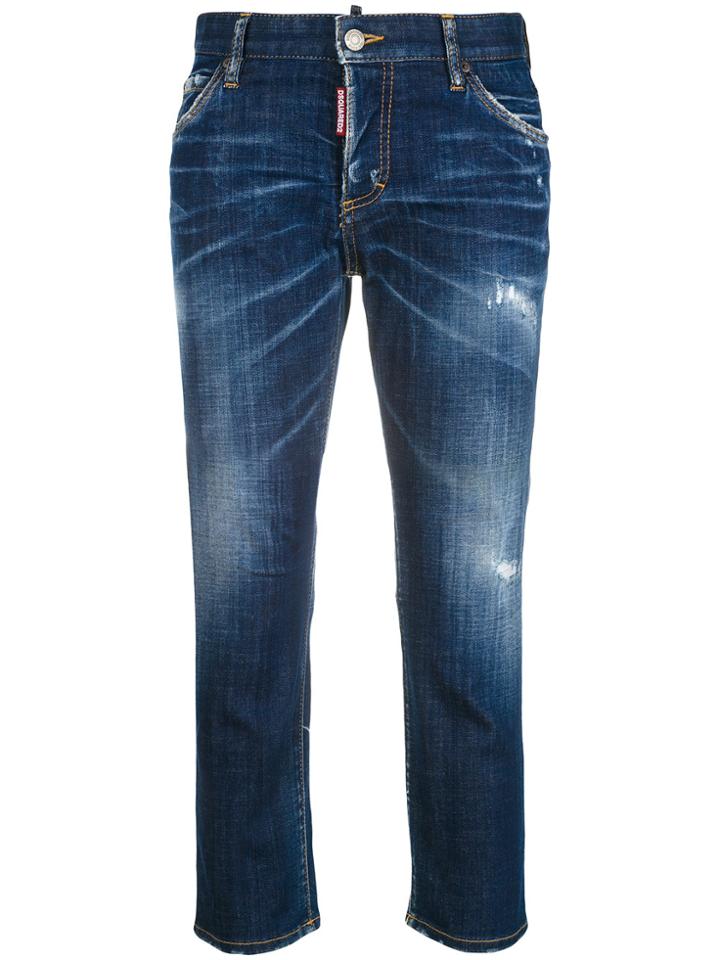 Dsquared2 Sluch Cropped Jeans - Blue