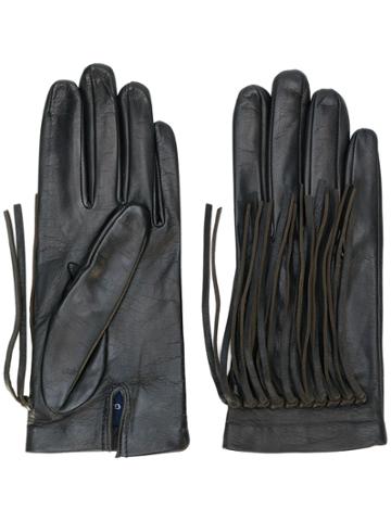 Gala Fringed Gloves - Black