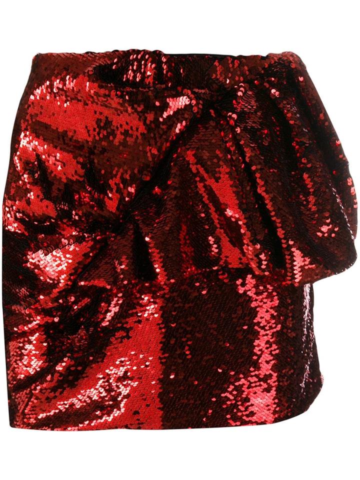Alexandre Vauthier Sequin Mini Skirt - Red