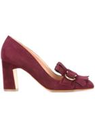 Rupert Sanderson Fringed Pumps - Pink & Purple