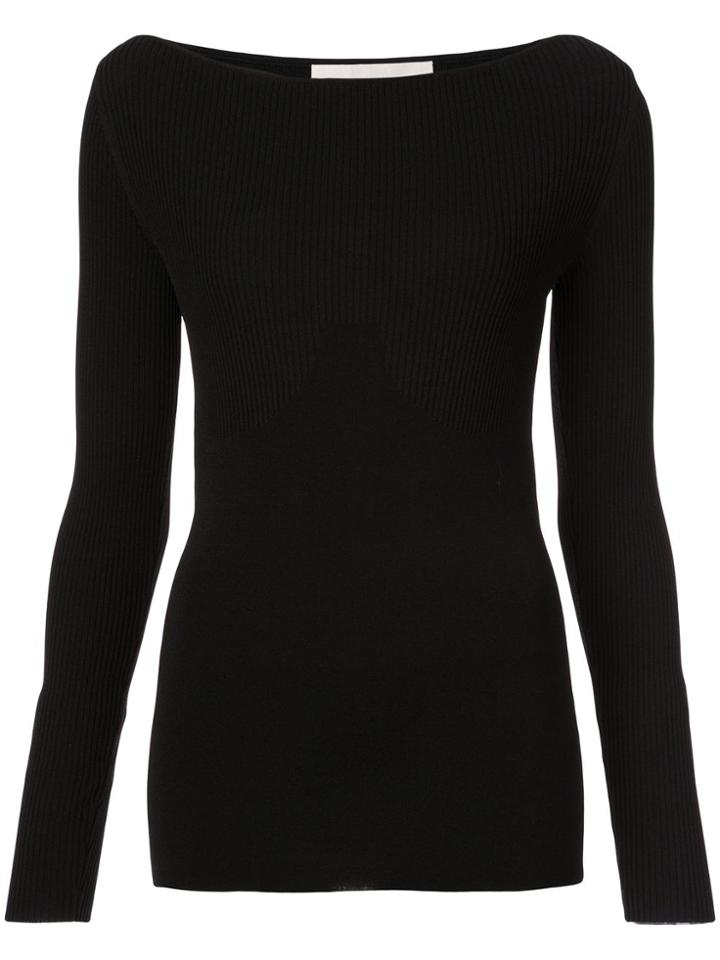 Dion Lee Boat Neck Jumper - Black