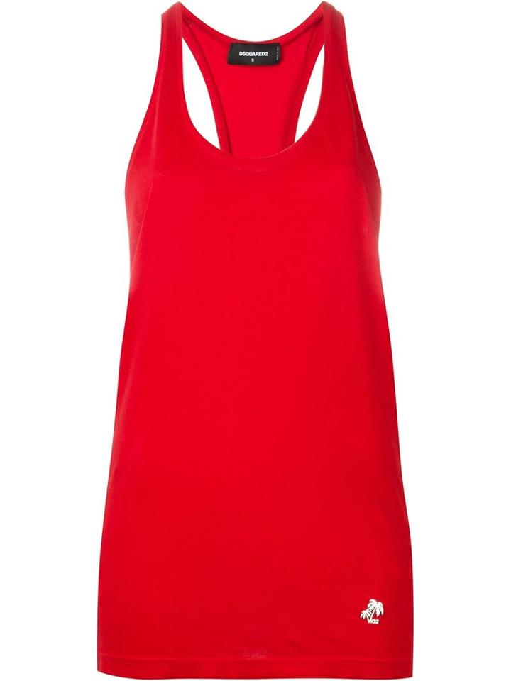 Dsquared2 Sleeveless Top, Women's, Size: S, Red, Cotton