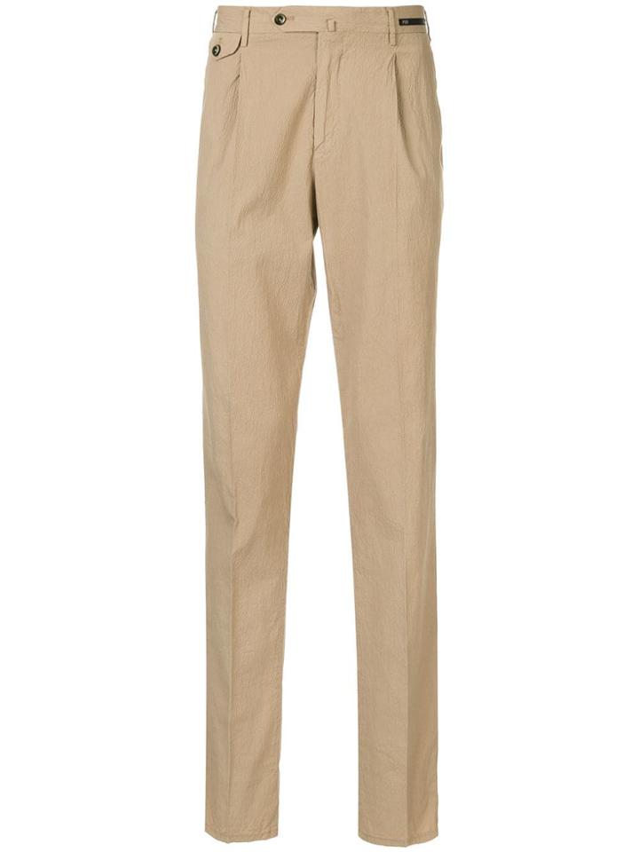 Pt01 Textured Chinos - Brown