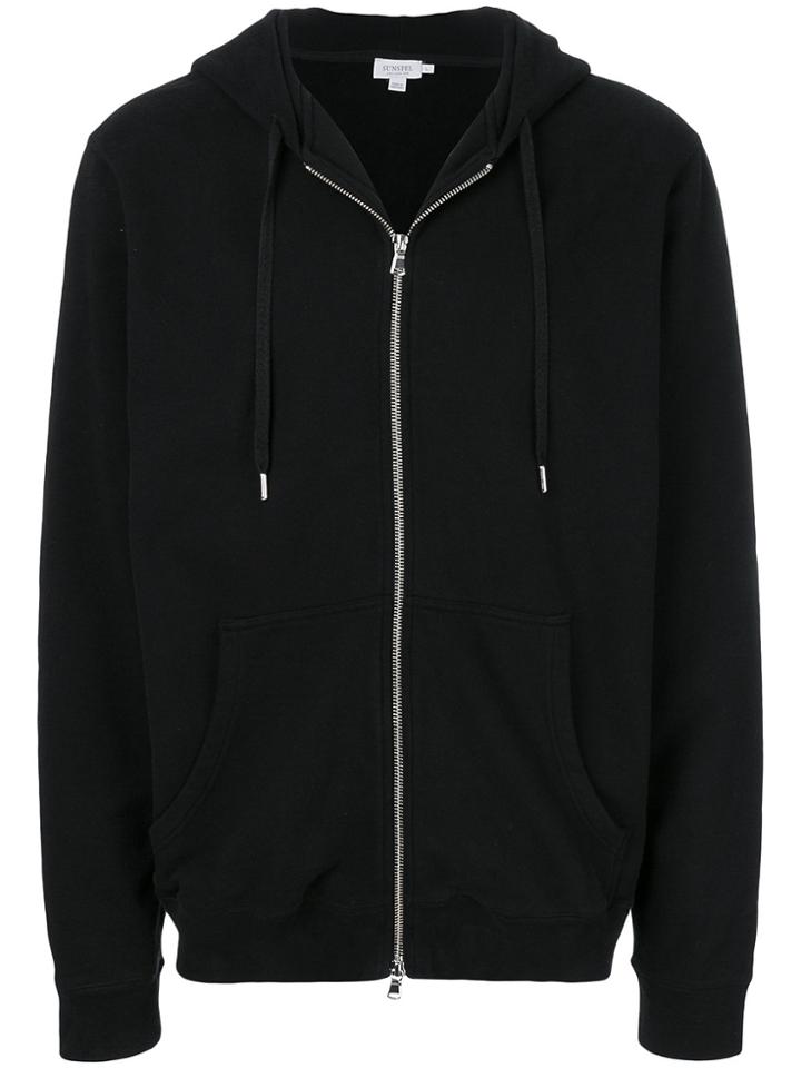Sunspel Zip-up Hoodie - Black