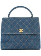 Chanel Pre-owned Quilted Denim Handbag - Blue