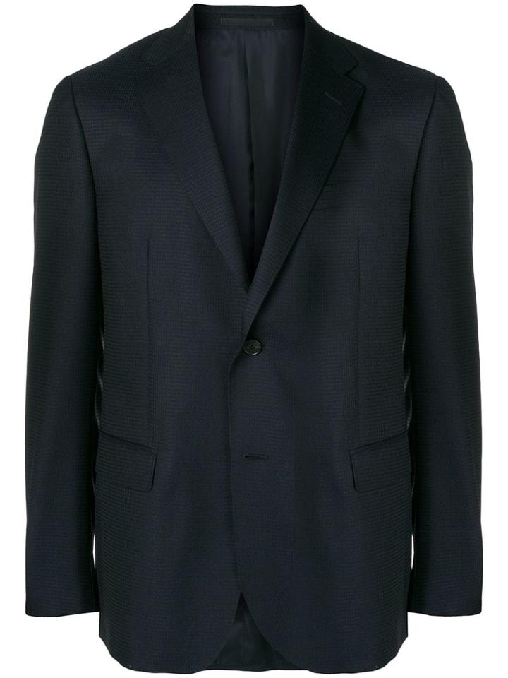 Z Zegna Single-breasted Blazer Jacket - Blue