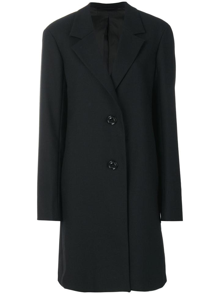 Lemaire Oversized Single-breasted Coat - Black