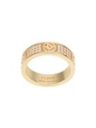 Fendi Crystal Detail Monogram Ring - Gold