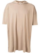 Faith Connexion Oversized Hooded Tag T-shirt - Nude & Neutrals