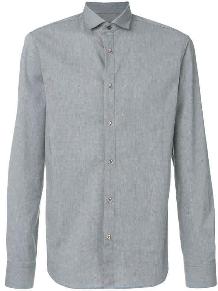 Philipp Plein Celebrated Micro-checked Shirt - Black