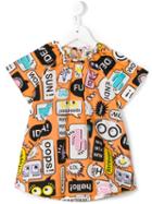 Fendi Kids Monster Print Blouse, Girl's, Size: 8 Yrs, Orange