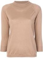 Max Mara Roll Neck Knitted Top - Nude & Neutrals