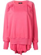 Diesel Oversized Layered Hem Sweatshirt - Pink & Purple