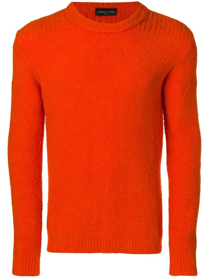 Roberto Collina Textured Knit Sweater - Orange
