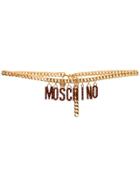 Moschino Logo Lettering Chain Belt - Gold