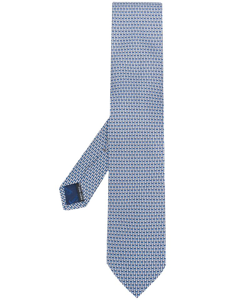 Salvatore Ferragamo Classic Micro-print Tie - Blue