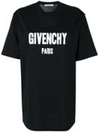 Givenchy - Columbian-fit Distressed Logo T-shirt - Women - Cotton - S, Black, Cotton