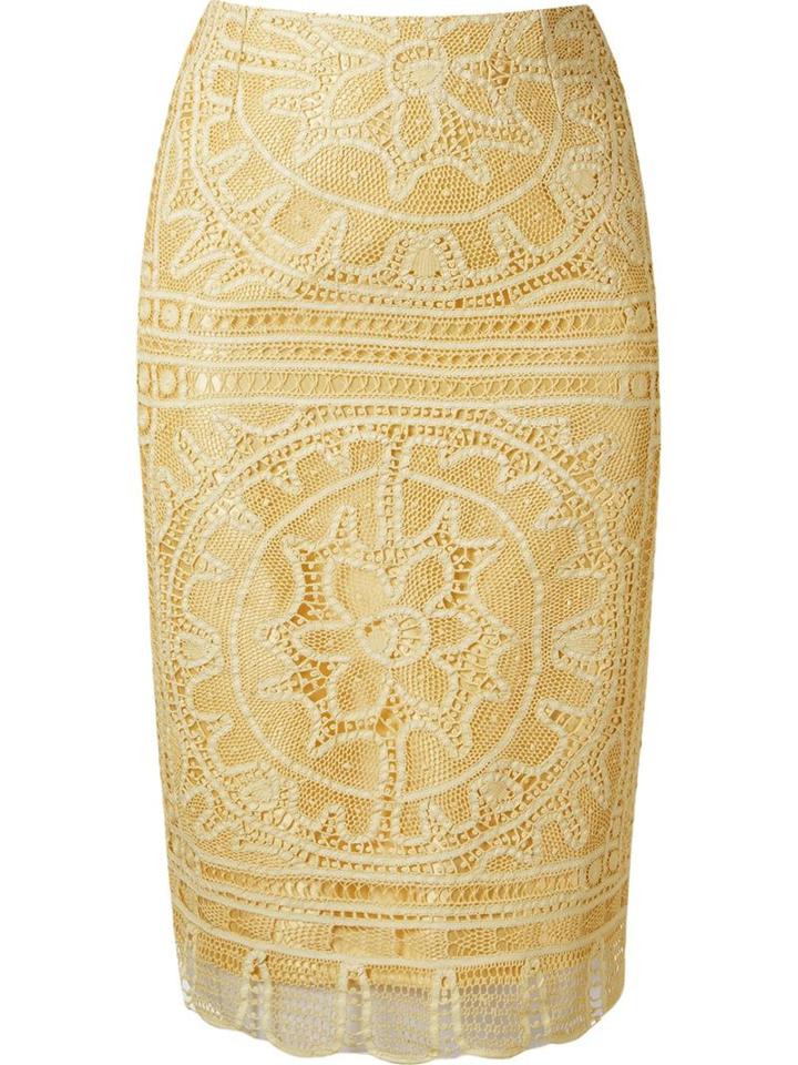 Martha Medeiros 'renascenca' Lace Pencil Skirt