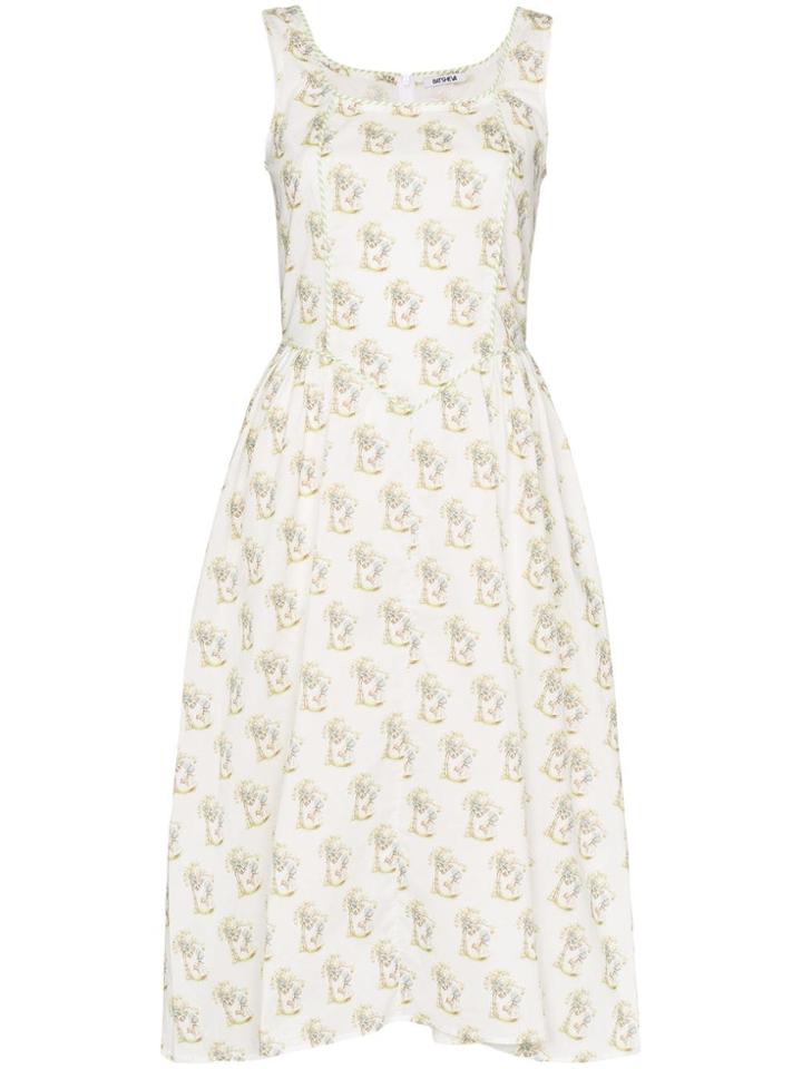 Batsheva Printed Midi Dress - Green