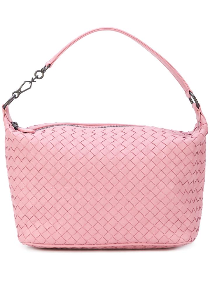 Bottega Veneta Small Intrecciato Boudoir Bag - Pink & Purple