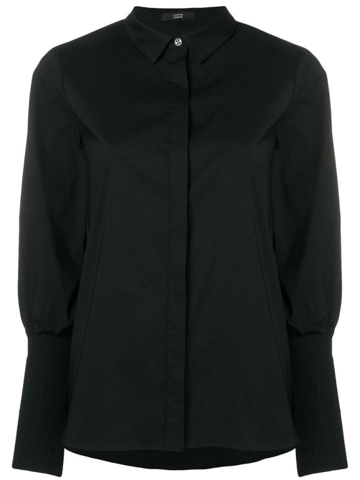 Steffen Schraut Ribbed Cuffs Shirt - Black