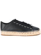 Dsquared2 Low-top Sneakers With Straw Sole - Black