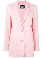 Boutique Moschino Two Button Blazer, Women's, Size: 42, Pink/purple, Other Fibres/virgin Wool