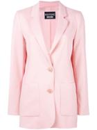 Boutique Moschino Two Button Blazer, Women's, Size: 42, Pink/purple, Other Fibres/virgin Wool