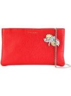 Orciani Embellished Cross Body Bag, Women's, Red, Leather/glass