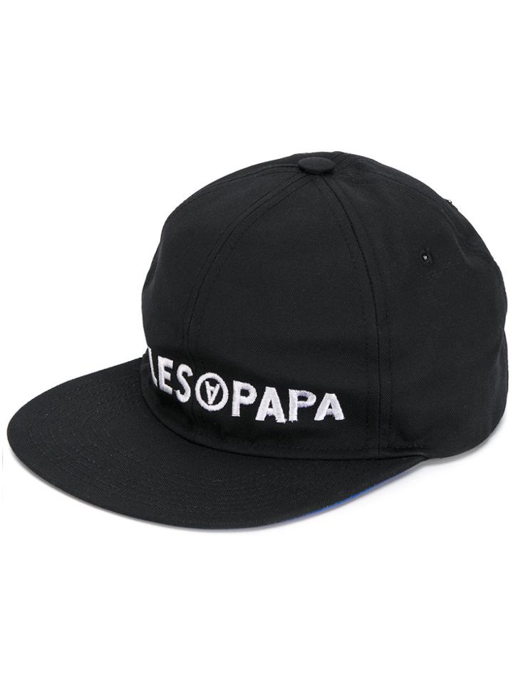 Filles A Papa Embroidered Logo Cap - Black